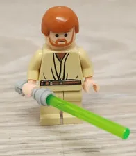 Lego Star Wars sw0162 Obi-Wan Kenobi Light Nougat Gold Headset Minifigure