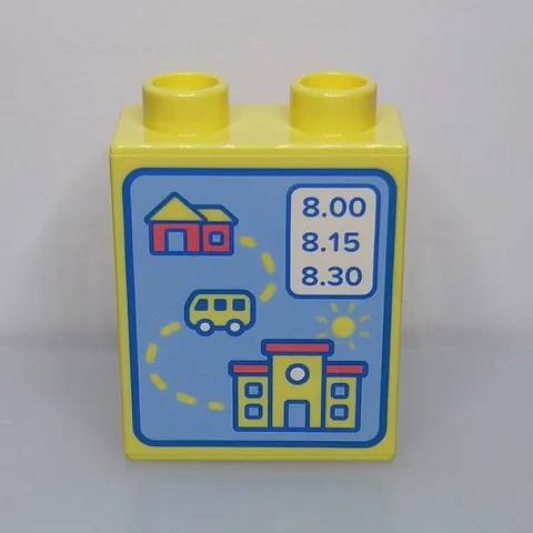 Lego Duplo Bus Stop Station City Specialty Printed Brick Block