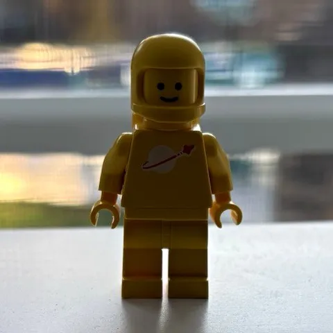 2 available LEGO Yellow Astronaut-Style Minifigure Figure w/ Helmet Plastic