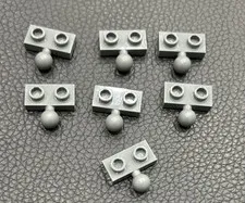 LEGO Lot of 7 Dark Bluish Gray 1x2 Plate with Middle Ball Joint 14417 Pieces