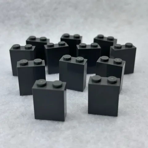 LEGO 3245c Dark Bluish Gray Brick 1 x 2 x 2 with Inside Stud Holder (x12)