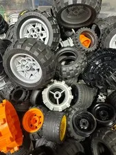 Preowned Bulk LEGO® Large Size Wheels & Tires - 1lb