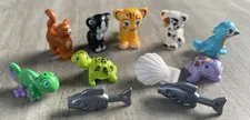 LEGO Animal Lot - Cats, Tiger, Cub, Turtles, Fish, Gecko, And Parrot as pictured