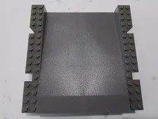 1x Lego Building Plate Raised Platform 16x16x2 1/3 Dark Gray Ramp Railway 2642