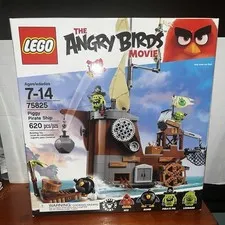 LEGO The Angry Birds Movie Piggy Pirate Ship 75825 620pcs Complete Set Ages 7-14
