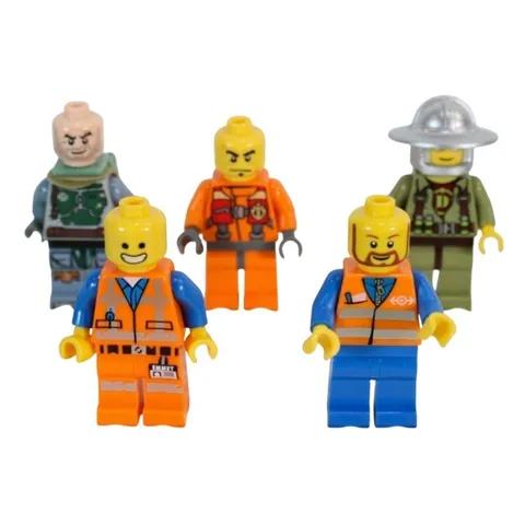 LEGO Minifigure Lot 5pc Boba Fett Emmet Construction Worker Star Wars Movie City