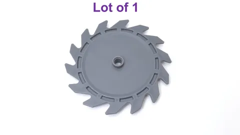 Lego 9x9 Technic Circular Saw Blade with Pin Hole and Teeth in Same Direction