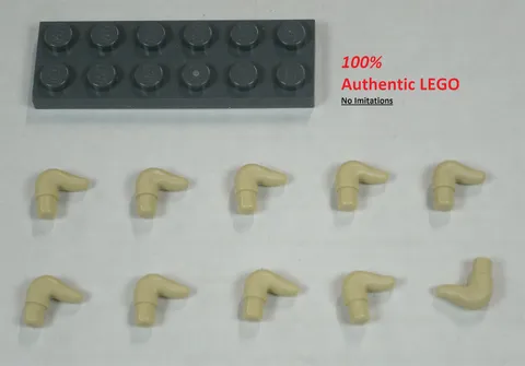 LEGO NEW Tan Cattle Horn (Short) (10x) 6368620 Brick 67258
