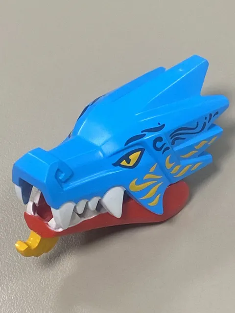 LEGO Dragon Head Ninjago Jaw Upper Red Lower White Teeth 65428pb04 40934pb02