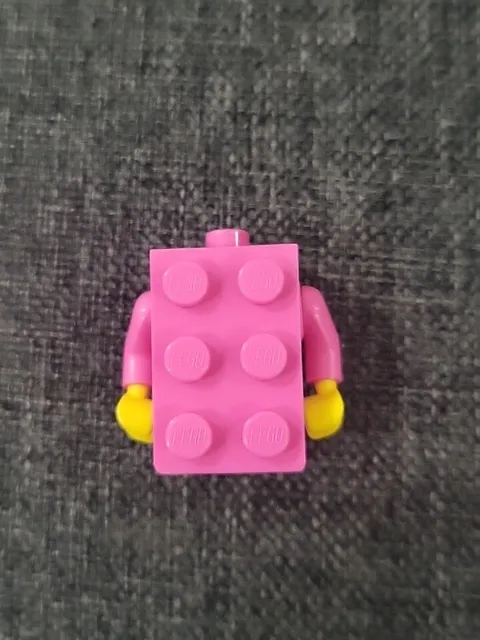 LEGO NEW Pink Brick mini figure Torso Winter 2024 BAM Exclusive
