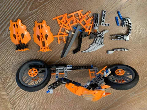 LEGO HERO Factory 7158 Lego Furno Bike incomplete for parts NO rider,manual, Box