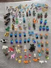 Huge Lot of 68 RARE LEGO Minecraft minifigures - Villagers, Mobs, Collectible