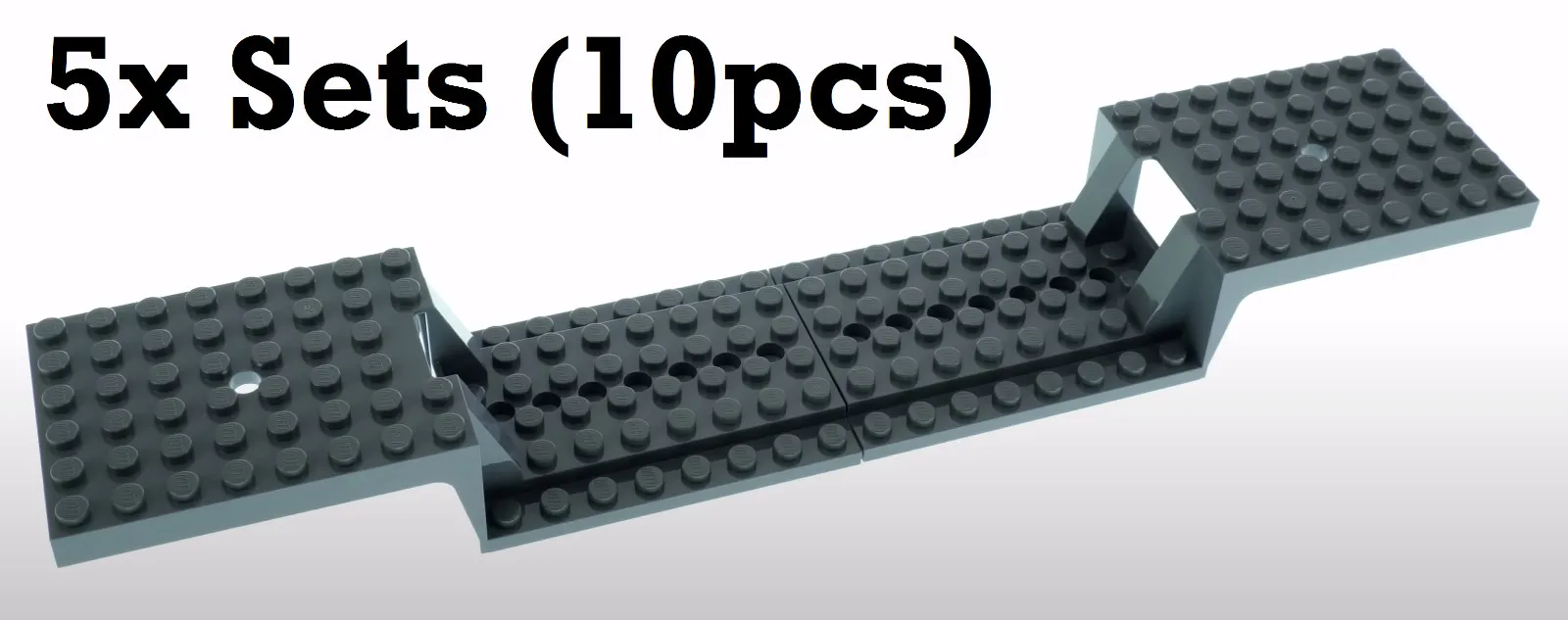 LEGO Chassis Plates 6X34X2 2/3 Trailer Train 64954 87058 Dark Stone Bluish Grey