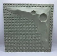 LEGO Gray Lunar Moon Crater Raised Baseplate 32x32 Dots Vintage 10"x10" VGC
