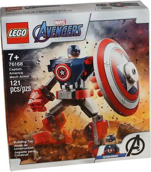 LEGO Marvel Captain America Mech Armor 76168 Complete 121 pcs