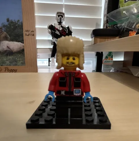 LEGO Minifigure artic photographer slight scratch on face