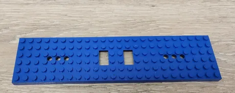 Lego 6584 6584a Blue Train Base 6 x 24 with 3 Round Holes on Each End