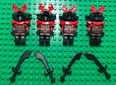 Lego Ninjago Stone Army Warrior X4 Red Face Minifigure njo0075 70503 70501