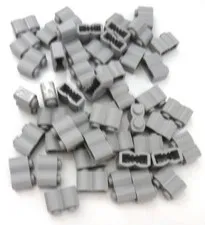 Lego Brick 1 x 2 with Log Profile, Lt Bluish Gray, Part# 30136 New, Quantity 50