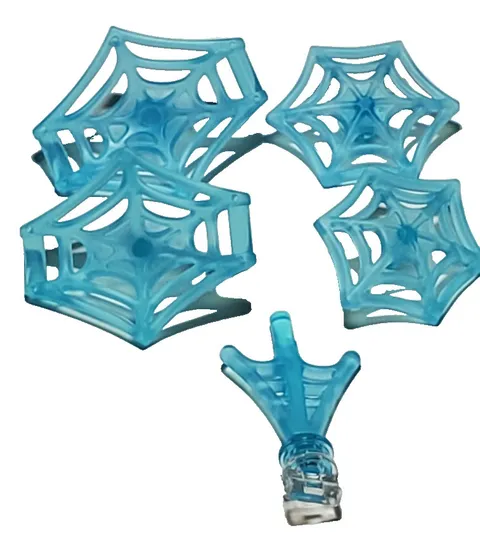 Lot Of 5 Lego Spider Webs Minifigure Accessory Translucent Light Blue