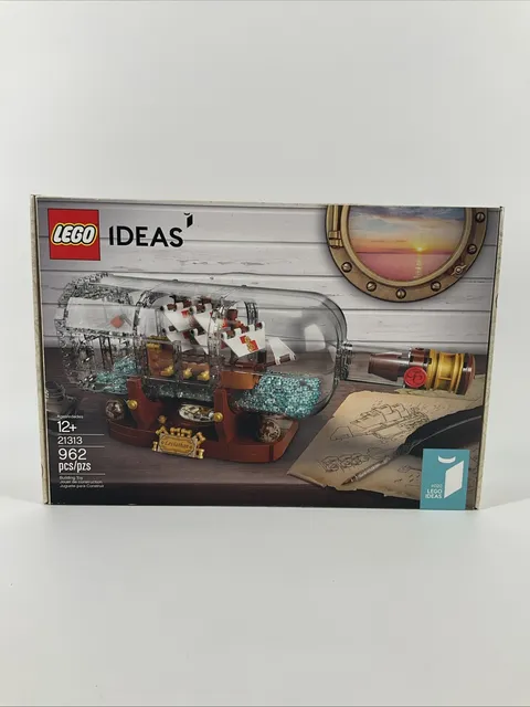 LEGO Ideas: Ship in a Bottle 21313 - New - Factory Sealed 962 Pieces