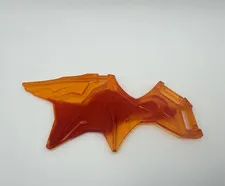 LEGO WING Part 4899pb01 - translucent orange and red marbled - 1pc