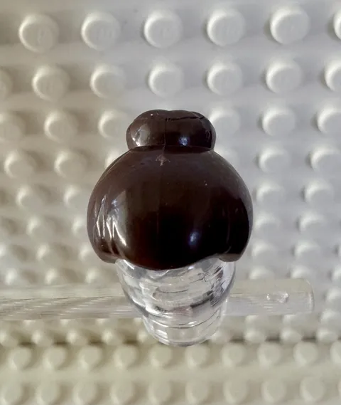 LEGO Minifigure, Hair Top Knot Bun 93217 Dark Brown