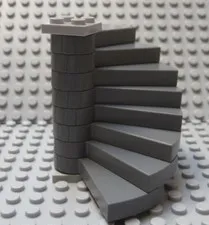 LEGO Dark Bluish Gray Spiral Stairs Staircase Steps Exactly as Shown 8 Steps