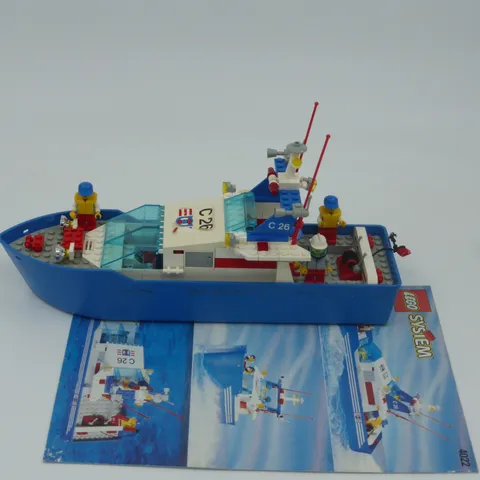 Lego 4022 System Boats C26 Sea Cutter Coast Guard Ship VGC Complete Instructions