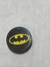 Lego Round Tile Black 2x2 Batman Logo Pattern Yellow Symbol Part # 14769pb102