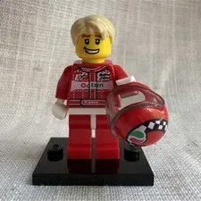 LEGO Race Car Driver Series 3 Minifigure - col040 (w/ helmet & display base)