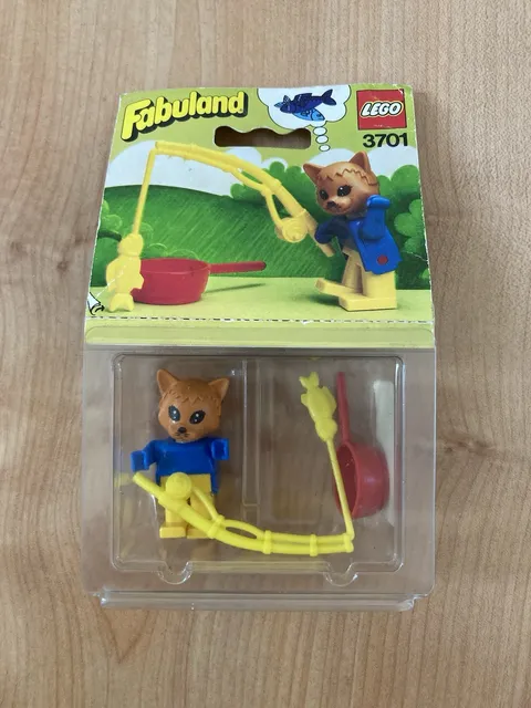 Lego vintage fabuland 3701 Fisherman Cornelius Cat new sealed