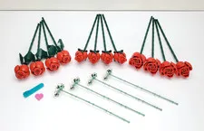 LEGO Botanicals 10328 - Bouquet of Roses - Red - 100% Complete - No Box / Manual