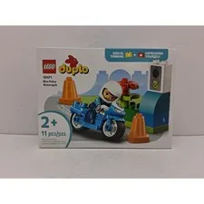 LEGO Duplo 10471 Blue Police Motorcycle Preschool Building Toy 11 Pieces New