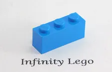12 LEGO Dark Azure Brick 1 x 3 (3622) - (12 Pieces)
