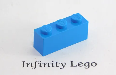 12 LEGO Dark Azure Brick 1 x 3 (3622) - (12 Pieces)