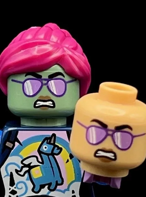 Lego Fortnite Brite Bomber Misprint Minifigure Head Rare Prototype Error Test