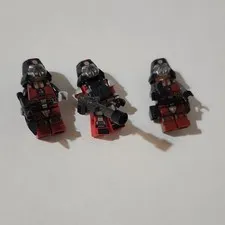 Custom LEGO Minifigures Lot of 3 Sith Troopers W/ Accessories