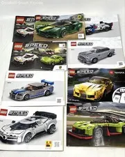 Lot Of 9 Pcs Lego Speed Champions Multicolor Mixed Instruction Manuals