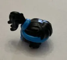 LEGO Ninjago Nya Minifigure Hair Part Black with Azure Headband Ponytail