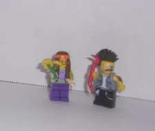 Lego Minifigure Lot Tattoo Hippie Mohawk Collectible Authentic  L1