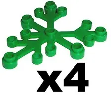 Lego Lord of the Rings HOBBIT PLANT Green Leaves 6 x 5 Qty 4 Part 2417 D853
