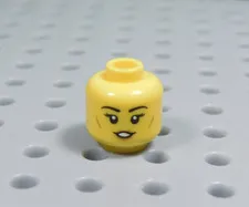 LEGO Female Girl Yellow Dual Sided Head Minifig Star on Forehead AY