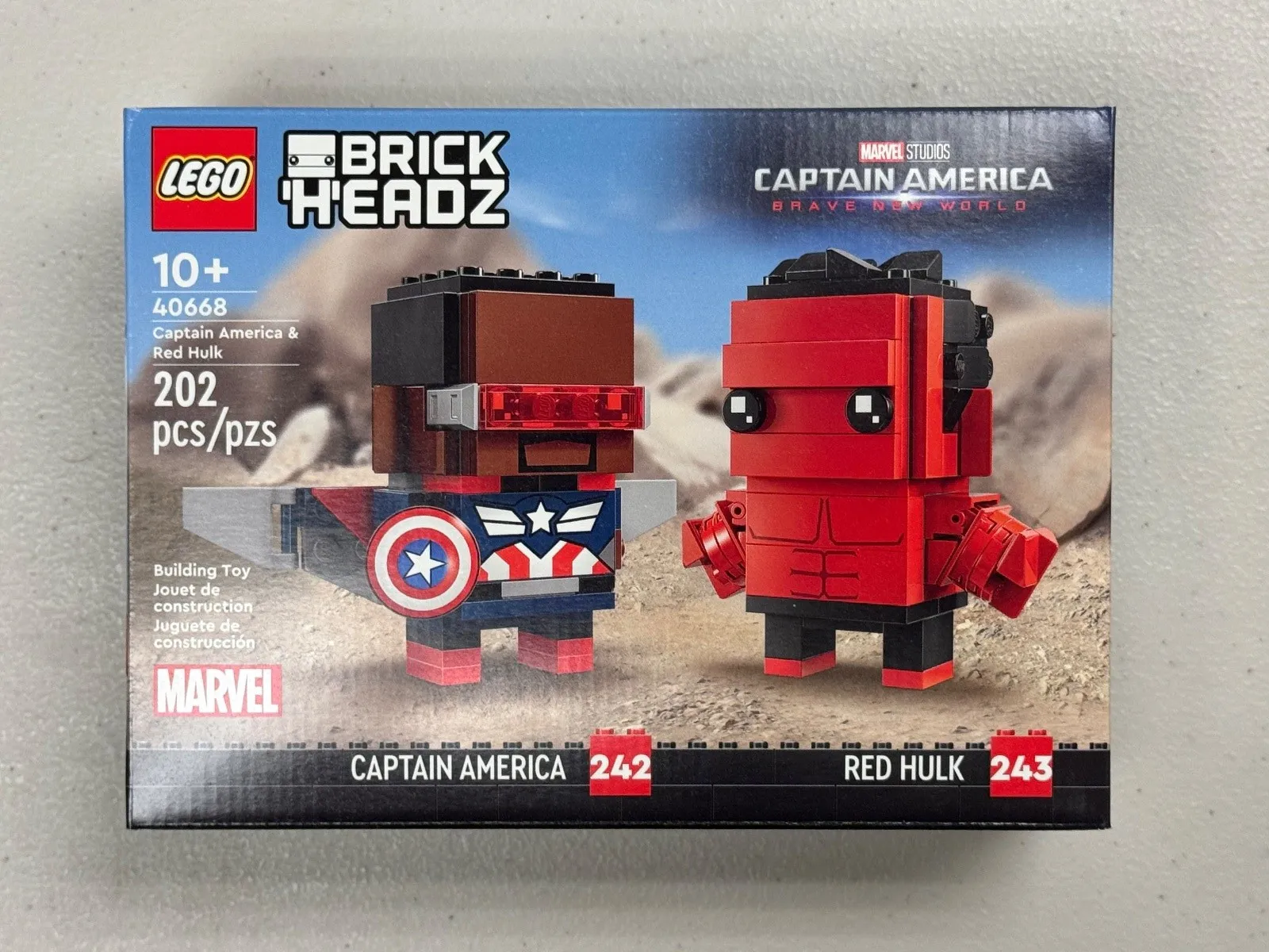LEGO BrickHeadz Marvel Captain America & Red Hulk 40668 202pcs New