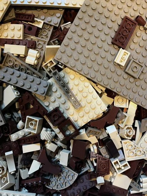 LEGO Tans and Browns Lot Bricks Plates Mixed Pieces Parts sold by pound