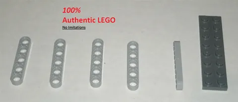 LEGO NEW 5x0.5 Light Bluish Grey Beam (5x) 4503416 Brick 32017