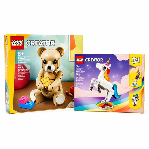 Lego Creator Lot Childrens Day Teddy Bear & Magical Unicorn Kids Toy 40763 31140