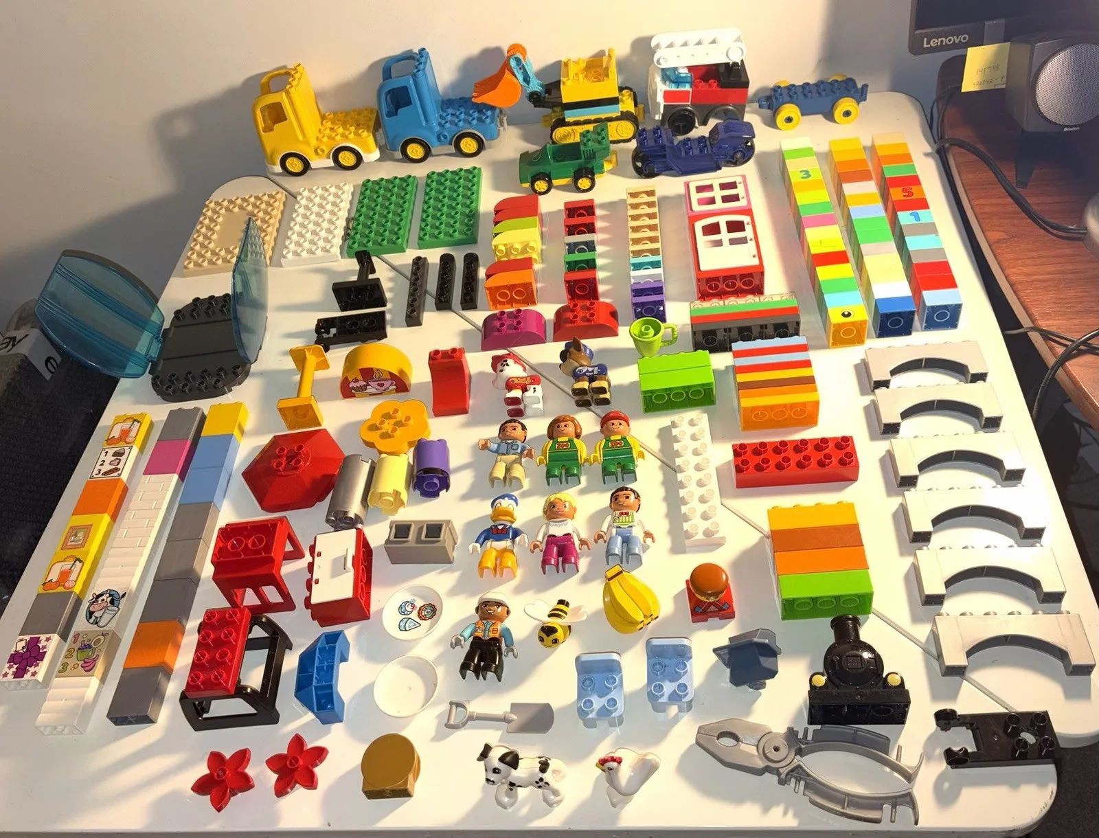 LEGO Duplo Boys Lot Of Parts Figures Vehicles Paw Patrol Donald Duck Animals