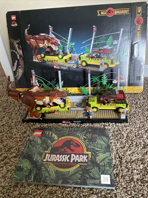 LEGO 76956 Jurassic Park Trex Breakout Box, Instructions And Complete Set