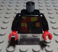 Lego figure accessories top torso black with decor from Harry Potter